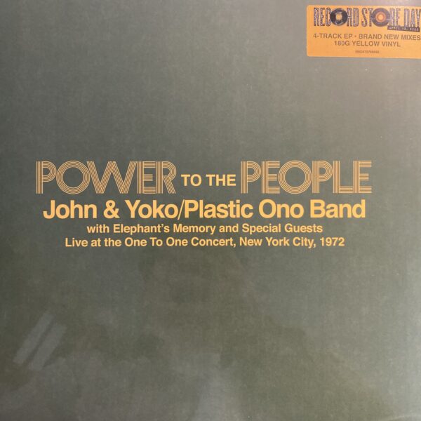 Power To The People - Live at the One To One Concert, New York City, 1972 - Record Store Day 2025